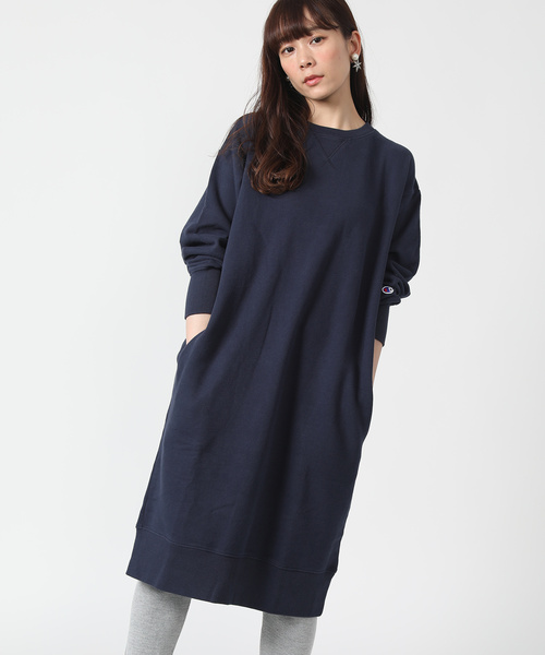 セール ブランド古着 長袖ワンピース ワンピース Champion チャンピオン のファッション通販 Zozoused
