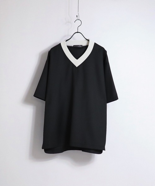 Confirm（コンファーム）の「Confirm / コンファーム Vネックリブプルオーバー（Tシャツ/カットソー・メンズ・ブラック/アイボリー/ミント・M/L）」の4枚目の写真