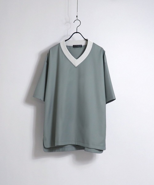 Confirm（コンファーム）の「Confirm / コンファーム Vネックリブプルオーバー（Tシャツ/カットソー・メンズ・ブラック/アイボリー/ミント・M/L）」の8枚目の写真