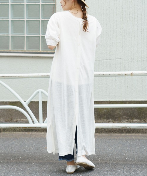 PUAL CE CIN（ピュアルセシン）の「【Du noir】リネン天竺2WAYカーディガン（カーディガン/ボレロ・レディース・オフホワイト/ブラック/グレー・FREE）」の12枚目の写真