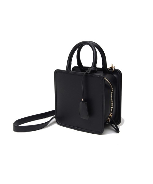 Re:EDIT（リエディ）の「2WAYモノグラムスクエアハンドバッグ（ショルダーバッグ・レディース・ブラック/ベージュ/キャメル/ブラウン・FREE）」の2枚目の写真