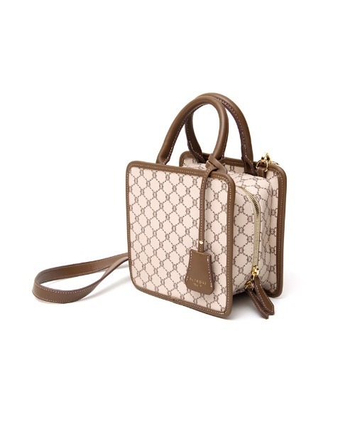 Re:EDIT（リエディ）の「2WAYモノグラムスクエアハンドバッグ（ショルダーバッグ・レディース・ブラック/ベージュ/キャメル/ブラウン・FREE）」の6枚目の写真