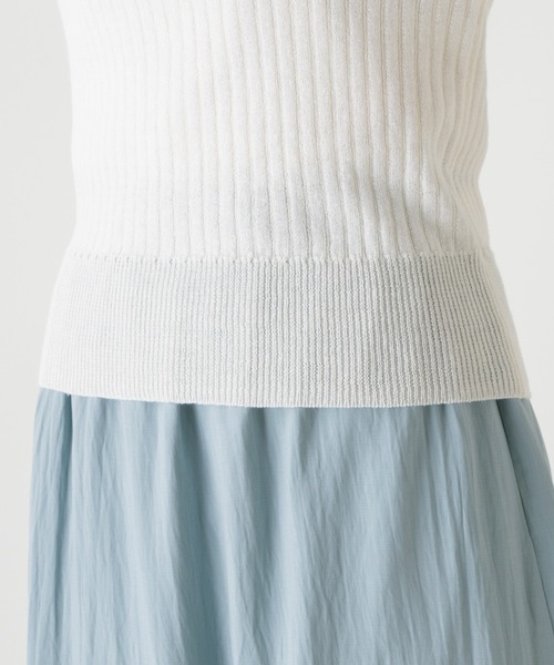 Kastane（カスタネ）の「シアーリブメランジニットTee（ニット/セーター・レディース・オフホワイト/ピンク/イエロー/ブルー・FREE）」の14枚目の写真