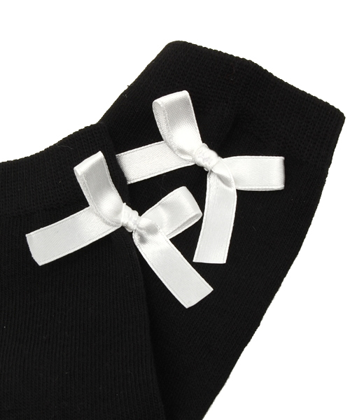 WEGO（ウィゴー）の「WEGO/リボンソックス（ソックス/靴下・レディース・ブラック/ホワイト・FREE）」の3枚目の写真