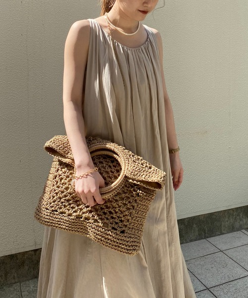 CAPRICIEUX LE'MAGE（カプリシューレマージュ）の「テントラインバックリボンワンピース（ワンピース・レディース・チャコールグレー/ベージュ/ピンク・FREE）」の16枚目の写真