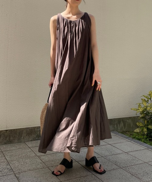 CAPRICIEUX LE'MAGE（カプリシューレマージュ）の「テントラインバックリボンワンピース（ワンピース・レディース・チャコールグレー/ベージュ/ピンク・FREE）」の19枚目の写真