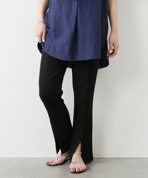 JOURNAL STANDARD（ジャーナルスタンダード）の「ナローテレコパンツ◆（その他パンツ・レディース・ブラック/ブラウン/カーキ・38/36）」の2枚目の写真