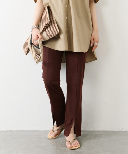 JOURNAL STANDARD（ジャーナルスタンダード）の「ナローテレコパンツ◆（その他パンツ・レディース・ブラック/ブラウン/カーキ・38/36）」の5枚目の写真