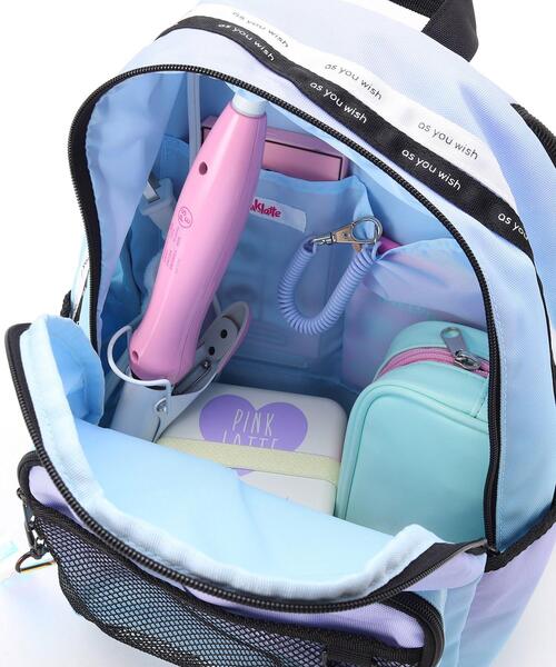 PINK-latte（ピンクラテ）の「◆グラデテープリュック（バックパック/リュック・キッズ・ライトパープル/ブラック/ブルー系6・00）」の8枚目の写真