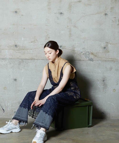 lautreamont BLEUBLANC(ロートレアモンブルーブラン)の「<lautreamont BLEUBLANC>ノースリーブロングシャツ(シャツ/ブラウス・レディース・パープル/ブラウン/キャメル・9号)」の16枚目の写真