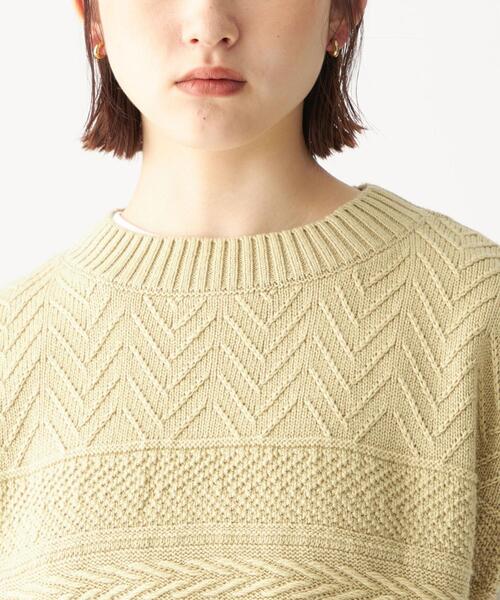 CITEN（シテン）の「＜CITEN（シテン）＞ ソフトタッチ ケーブル ショート ベスト（ベスト・レディース・ベージュ/オフホワイト・FREE）」の6枚目の写真