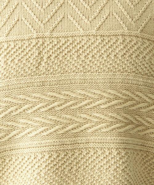 CITEN（シテン）の「＜CITEN（シテン）＞ ソフトタッチ ケーブル ショート ベスト（ベスト・レディース・ベージュ/オフホワイト・FREE）」の14枚目の写真