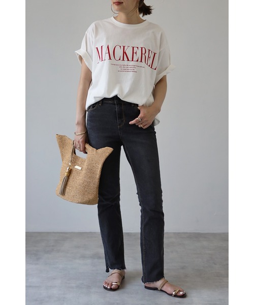 Bonjour Sagan(ボンジュールサガン)の「MACKERELプリントTシャツ(Tシャツ/カットソー・レディース・レッド/ネイビー/ブラック・FREE)」の4枚目の写真