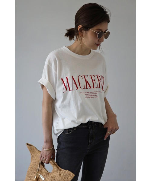 Bonjour Sagan(ボンジュールサガン)の「MACKERELプリントTシャツ(Tシャツ/カットソー・レディース・レッド/ネイビー/ブラック・FREE)」の5枚目の写真