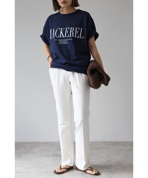 Bonjour Sagan(ボンジュールサガン)の「MACKERELプリントTシャツ(Tシャツ/カットソー・レディース・レッド/ネイビー/ブラック・FREE)」の16枚目の写真