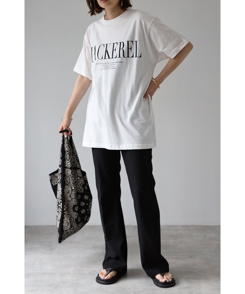 Bonjour Sagan(ボンジュールサガン)の「MACKERELプリントTシャツ(Tシャツ/カットソー・レディース・レッド/ネイビー/ブラック・FREE)」の12枚目の写真