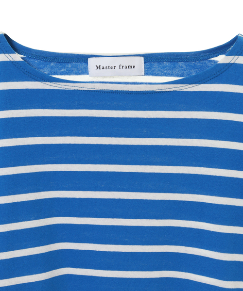MEN'S MELROSE(メンズメルローズ)の「MASTER FRAME ボートネックボーダーTシャツ(Tシャツ/カットソー・メンズ・ネイビー/ブルー/サックスブルー・2/4/3)」の5枚目の写真