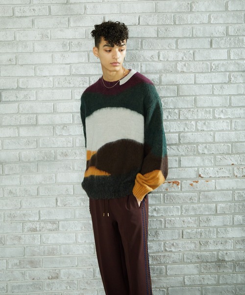 TAUPE（トープ）の「【TAUPE/トープ】 ウェーブライントラックパンツ（スラックス・メンズ・ブラック/ワインレッド・1/2）」の14枚目の写真