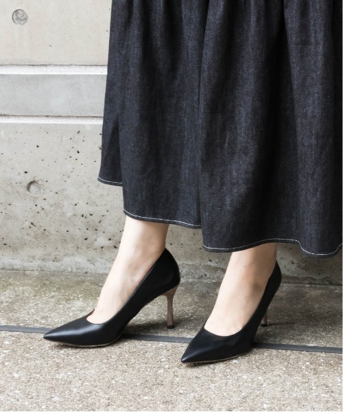 RANDA（ランダ）の「大理石デザインポインテッドトゥパンプス（パンプス・レディース・ブラック/グレイッシュベージュ・24.5/23.5/23/24/22.5/22/25）」の3枚目の写真