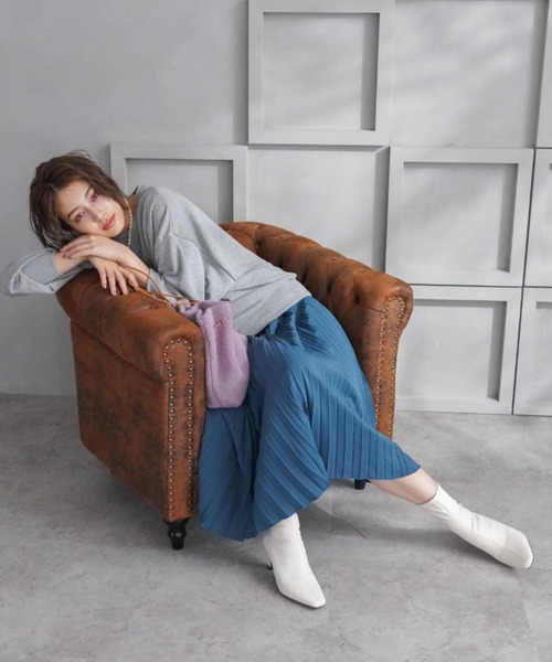 VIVIAN（ヴィヴィアン）の「スクエアトゥバックファスナーストレッチショートブーツ（ブーツ・レディース・ヘザーチャコール/ホワイト系その他5/ブラック系その他2/ブラック系その他3/ブラウン系その他5・LL/S/M/L）」の14枚目の写真