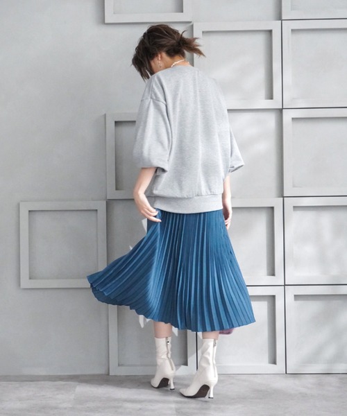 VIVIAN（ヴィヴィアン）の「スクエアトゥバックファスナーストレッチショートブーツ（ブーツ・レディース・ヘザーチャコール/ホワイト系その他5/ブラック系その他2/ブラック系その他3/ブラウン系その他5・LL/S/M/L）」の7枚目の写真