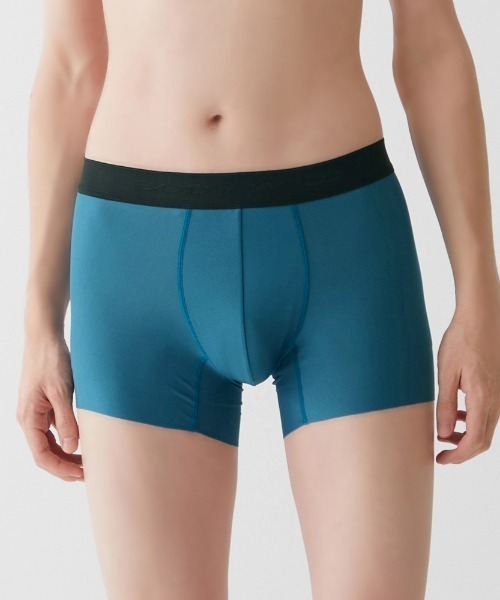 BODY WILD(ボディーワイルド)の「BODY WILD/ボディワイルド ボクサーパンツ 素肌感覚の超軽量&フィット感 前とじ(ボクサーパンツ・メンズ・ブラック/グレイッシュブルー/サーモンピンク/カーキ/エンジ/ブルーグリーン・MEDIUM/LARGE/X-LARGE)」の4枚目の写真