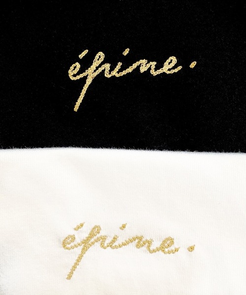 épine♡embroidery gold logo long tee epine（エピヌ）の「epine embroidery gold logo long tee（Tシャツ