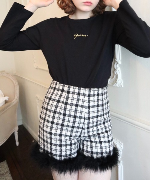 épine♡embroidery gold logo long tee epine（エピヌ）の「epine embroidery gold logo long tee（Tシャツ