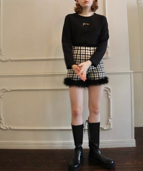 epine（エピヌ）の「epine embroidery gold logo long tee（Tシャツ