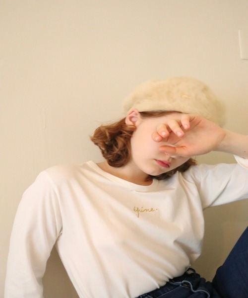 épine♡embroidery gold logo long tee epine（エピヌ）の「epine embroidery gold logo long tee（Tシャツ