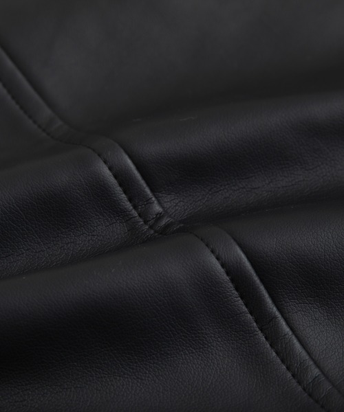 Rocky Monroe(ロッキーモンロー)の「ダブルライダースフェイクレザージャケット(ライダースジャケット・メンズ・ブラック/ネイビー・M/LL/L)」の18枚目の写真