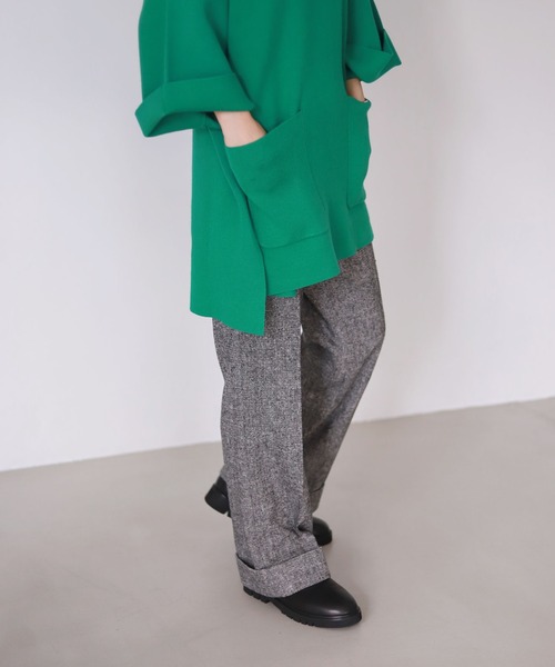 SLOBE citron.（スローブシトロン）の「SLOBE citron. Funny ツイードパンツ【手洗い可能】◆（その他パンツ・レディース・チャコールグレー/グリーン/キャメル・38/36）」の15枚目の写真