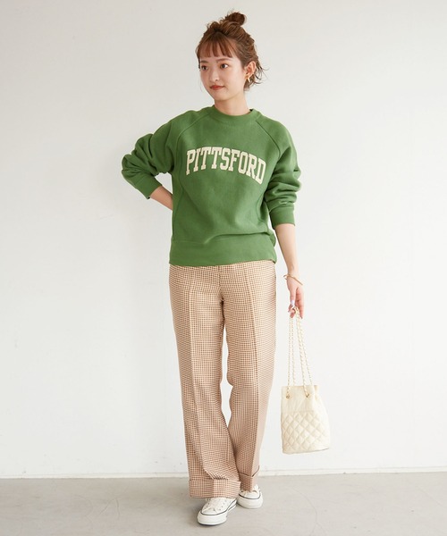 SLOBE citron.（スローブシトロン）の「SLOBE citron. Funny ツイードパンツ【手洗い可能】◆（その他パンツ・レディース・チャコールグレー/グリーン/キャメル・38/36）」の5枚目の写真