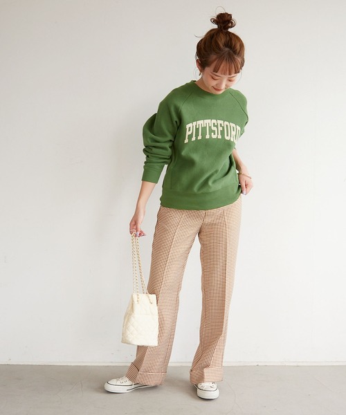 SLOBE citron.（スローブシトロン）の「SLOBE citron. Funny ツイードパンツ【手洗い可能】◆（その他パンツ・レディース・チャコールグレー/グリーン/キャメル・38/36）」の10枚目の写真