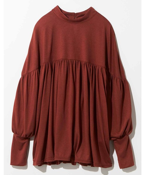 MEDE19F（メデジュウキュウ）の「ＭＥＤＥ１９Ｆ　カットソーギャザートップス（Tシャツ/カットソー・レディース・パープル系その他/ブラウン・MEDIUM/LARGE/XX-LARGE/X-LARGE）」の6枚目の写真
