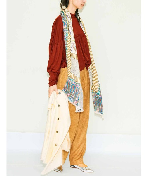 MEDE19F（メデジュウキュウ）の「ＭＥＤＥ１９Ｆ　カットソーギャザートップス（Tシャツ/カットソー・レディース・パープル系その他/ブラウン・MEDIUM/LARGE/XX-LARGE/X-LARGE）」の20枚目の写真
