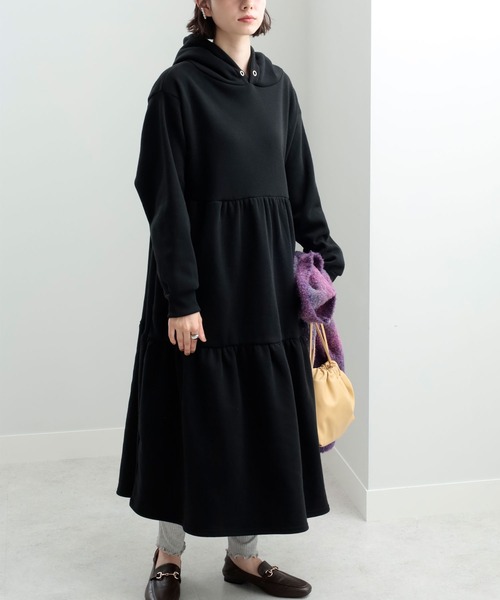 21冬新着 裏起毛ティアードロングワンピース ワンピース Geera ジーラ のファッション通販 Zozotown