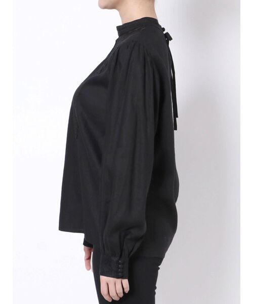 merry jenny（メリージェニー）の「スタンンドカラーレースコンビブラウス（シャツ/ブラウス・レディース・ブラック/オフホワイト・FREE）」の16枚目の写真