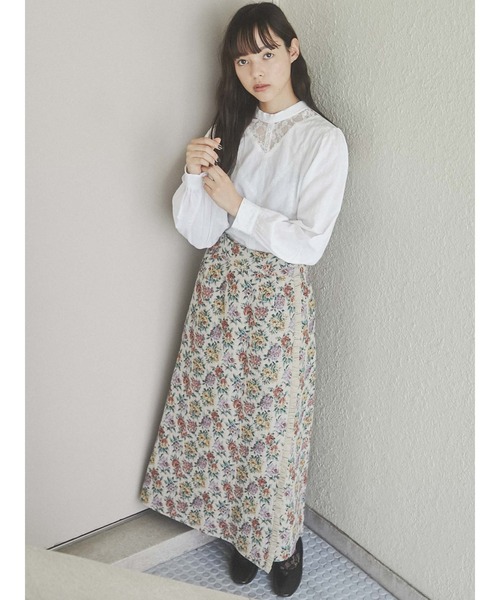 merry jenny（メリージェニー）の「スタンンドカラーレースコンビブラウス（シャツ/ブラウス・レディース・ブラック/オフホワイト・FREE）」の18枚目の写真