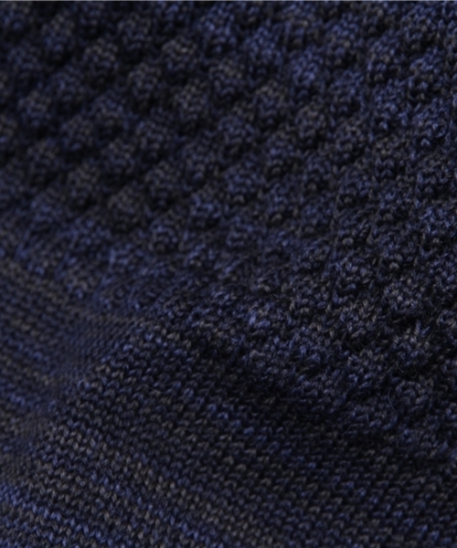 CIAOPANIC（チャオパニック）の「【Ciaopanic】編み替え地柄タートル（ニット/セーター・メンズ・ネイビー/オフホワイト/ボルドー・LARGE/MEDIUM）」の10枚目の写真