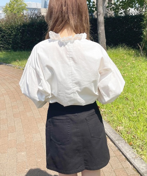 apres jour（アプレジュール）の「コットンレースフリルブラウス【ZOZOTOWN限定アイテム】（シャツ/ブラウス・レディース・オフホワイト・フリー/X-LARGE）」の8枚目の写真