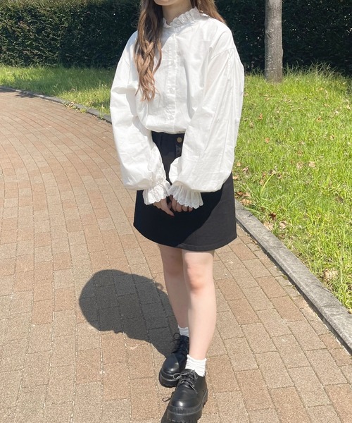 apres jour（アプレジュール）の「コットンレースフリルブラウス【ZOZOTOWN限定アイテム】（シャツ/ブラウス・レディース・オフホワイト・フリー/X-LARGE）」の9枚目の写真