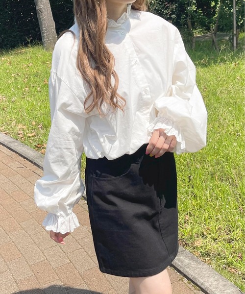 apres jour（アプレジュール）の「コットンレースフリルブラウス【ZOZOTOWN限定アイテム】（シャツ/ブラウス・レディース・オフホワイト・フリー/X-LARGE）」の20枚目の写真