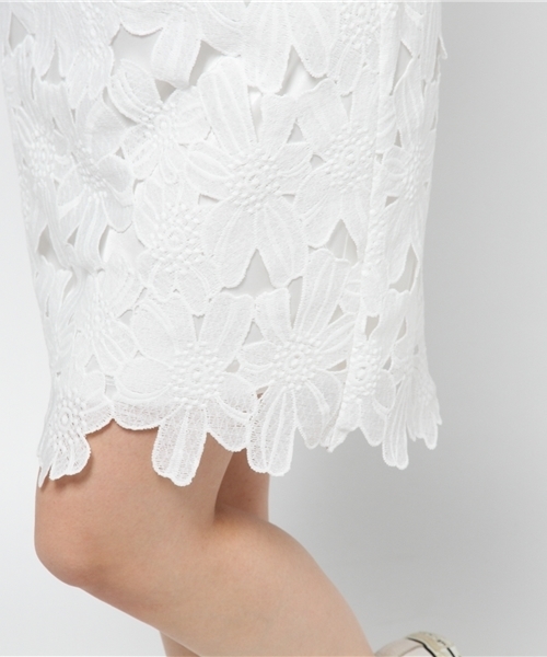 WEGO（ウィゴー）の「WEGO/リブラインレースペンシルスカート（スカート・レディース・オフホワイト/ネイビー・FREE）」の8枚目の写真