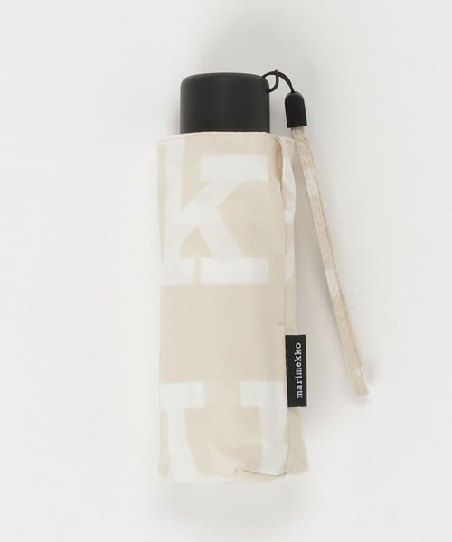 marimekko（マリメッコ）の「LOGO / MINI MANUAL UMBRELLA（折りたたみ傘・レディース・ベージュ・FREE）」の2枚目の写真