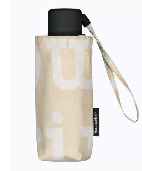 marimekko（マリメッコ）の「LOGO / MINI MANUAL UMBRELLA（折りたたみ傘・レディース・ベージュ・FREE）」の4枚目の写真