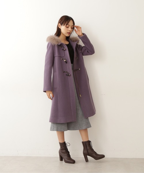 JILL by JILL STUART（ジルバイジルスチュアート）の「◇《WEB限定商品》フロッシーモッサダッフルコート（ダッフルコート・レディース・ブラウン/ネイビー・MEDIUM/SMALL）」の12枚目の写真