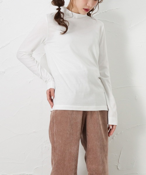 NAVY(ネイビー)の「NAVY ネイビー ハイネックリングロングスリーブTシャツ(Tシャツ/カットソー・レディース・ピンク/ホワイト/グリーン/グレー/ブラック・L/M)」の8枚目の写真