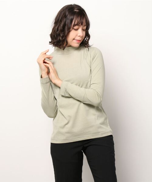 NAVY(ネイビー)の「NAVY ネイビー ハイネックリングロングスリーブTシャツ(Tシャツ/カットソー・レディース・ピンク/ホワイト/グリーン/グレー/ブラック・L/M)」の20枚目の写真