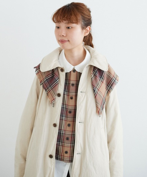 chambre de charme(シャンブルドゥシャーム)の「cdc コットン/ウール チェック スカーフ(バンダナ/スカーフ・レディース・ブラウン/グリーン・FREE)」の19枚目の写真